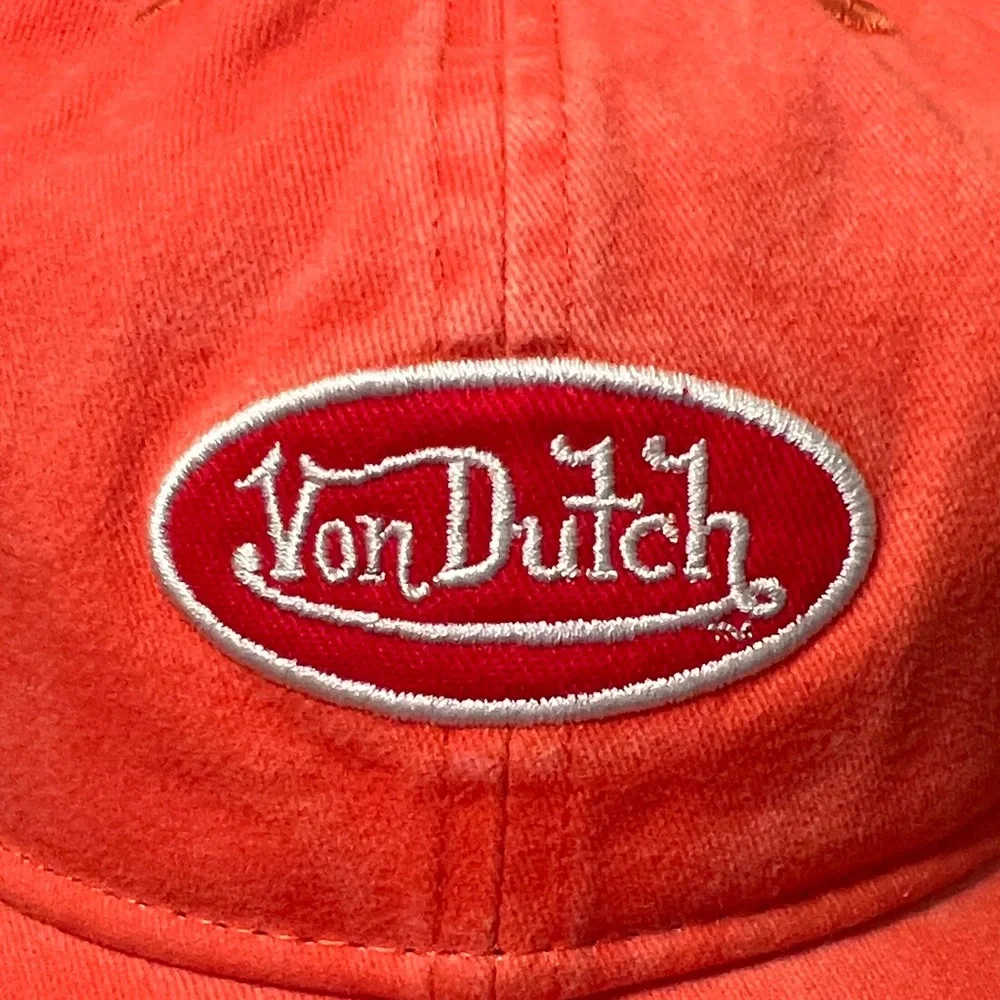 Von Dutch Bright Orange Logo Dad Cap - Picture 6 of 7